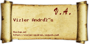 Vizler András névjegykártya