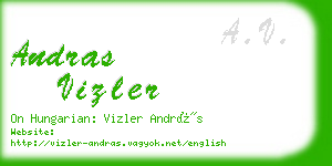 andras vizler business card